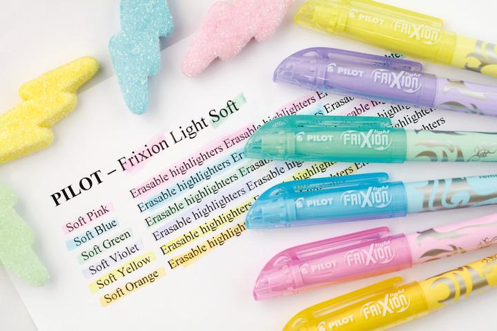 Produktbild Pilot Frixion Light soft x4 orange, pink, grn, blau - Wallet (Pastellblau, Pastellgelb, Pastellgrün, Pastellpink, 3.30 mm, 4 x)