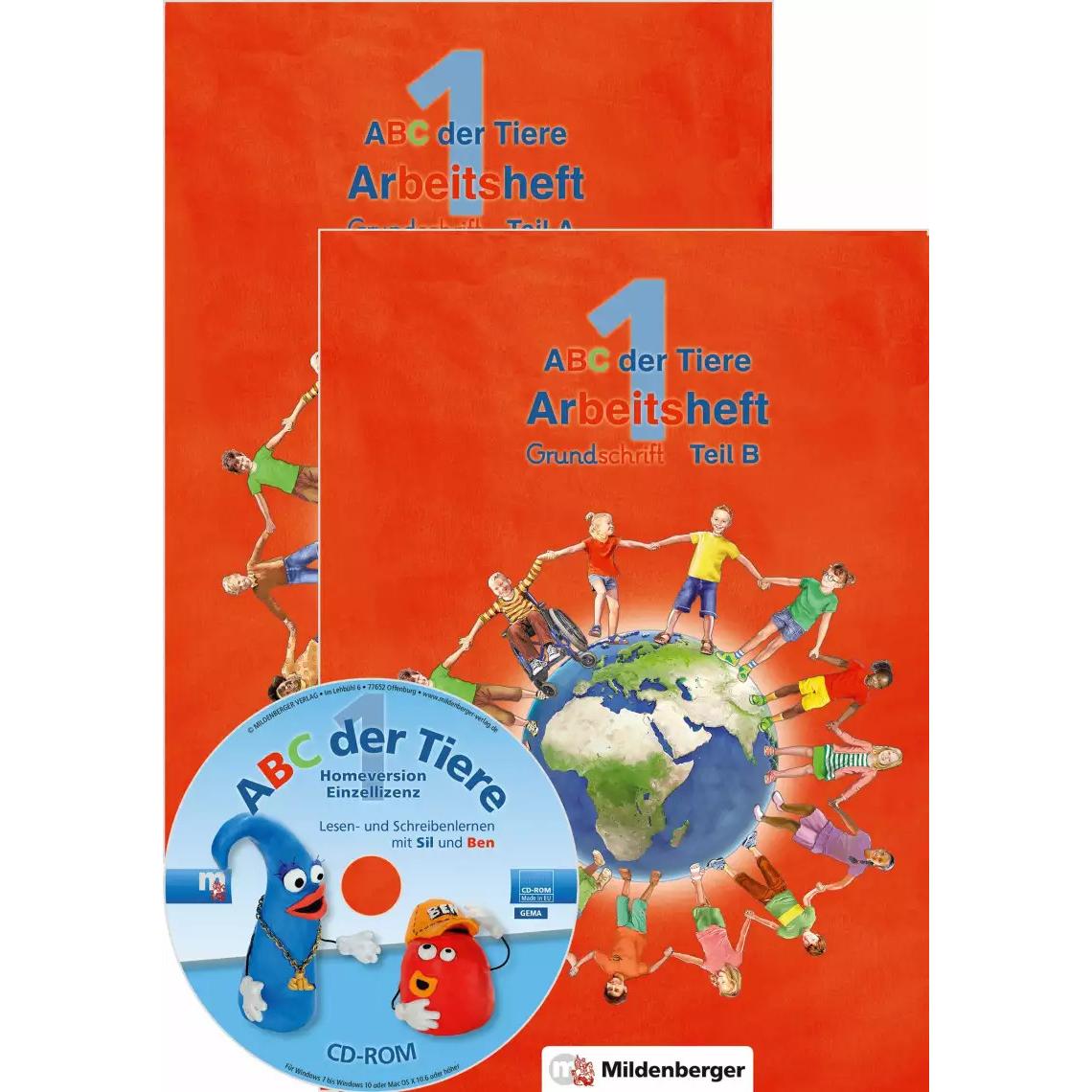 ABC der Tiere 1 - Arbeitsheft Grundschrift, Teil A und B. Neubearbeitung, Schulbücher von Klaus Kuhn, Heike Treiber
