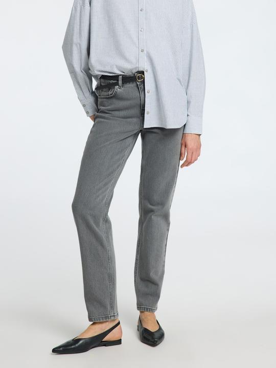 Produktbild Selected Femme Graue Straight Fit Jeans (W31/L32)