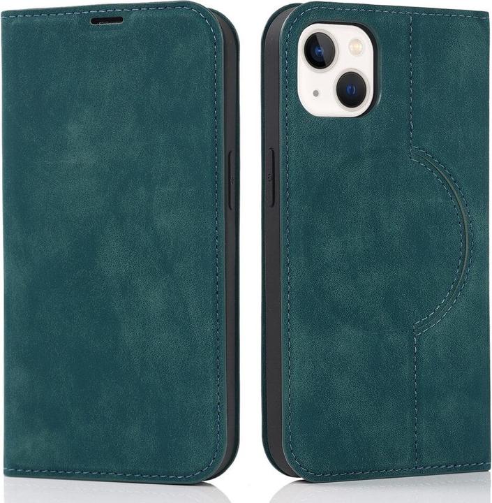 Actual product image Cover-Discount iPhone 15 Plus - MagSafe Flip Case RFID blue (Apple iPhone 15 Plus)