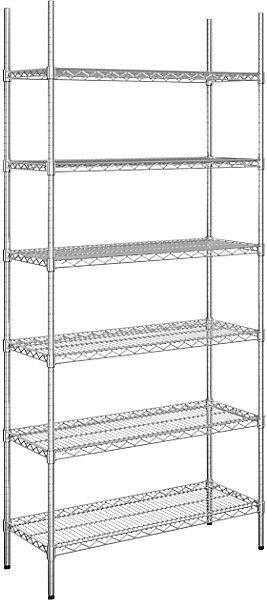 Actual product image Seco Steel wire mesh shelf, chrome plated
