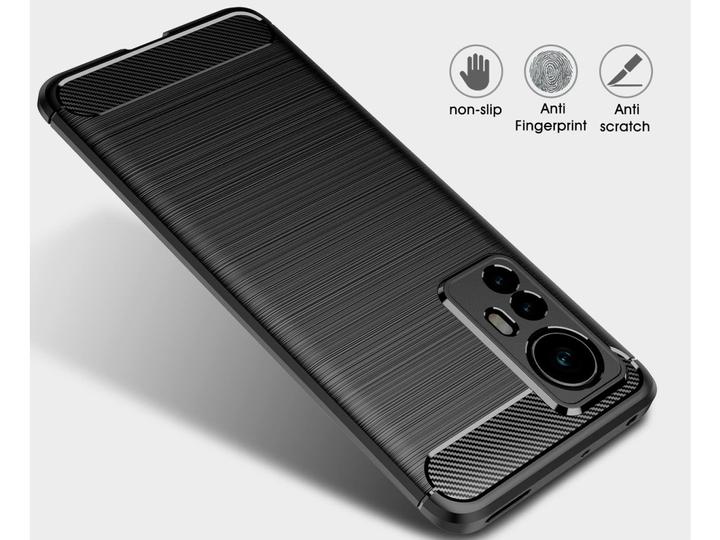 Produktbild Screenguard Xiaomi 12 Hülle Carbon Brushed Soft TPU (Xiaomi 12)