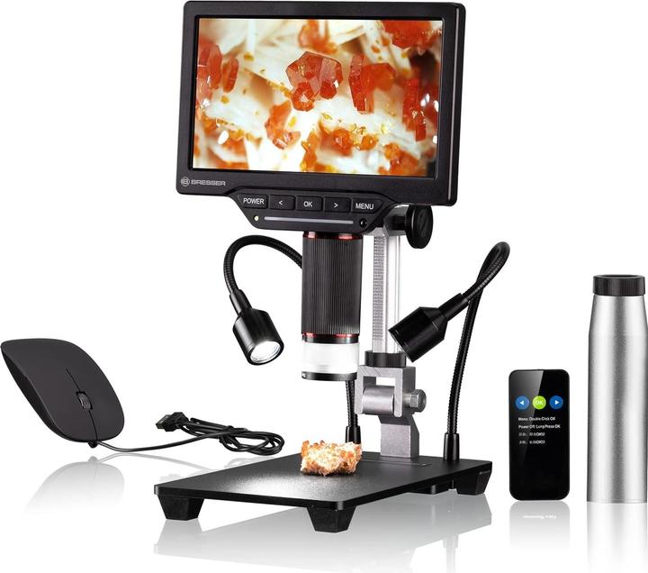 Bresser Digital Microscoop - Met LCD-scherm - Digital zoom 2 tot 44x - HDMI-, USB(UVC)- of WIFI-output