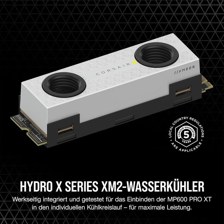 Actual product image Corsair MP600 XT Hydro X Edition (2000 GB, M.2 2280)