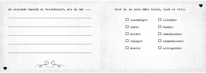 Immagine prodotto Was ich an dir liebe – Warum du mei Herzle bisch (Tedesco, Alessandra Reinwarth, 2020)