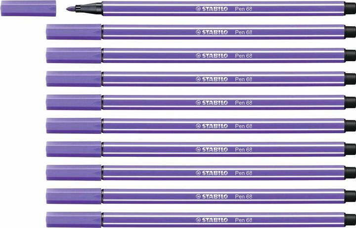Productafbeelding STABILO Pen 68 Premium viltstift (Paars, 10 x)