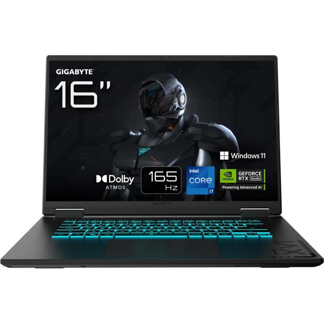 Gigabyte GAMING A16 CWHI3DEC94SH (16", 16 GB, DE, Intel Core i7-13620H), Notebook, Schwarz
