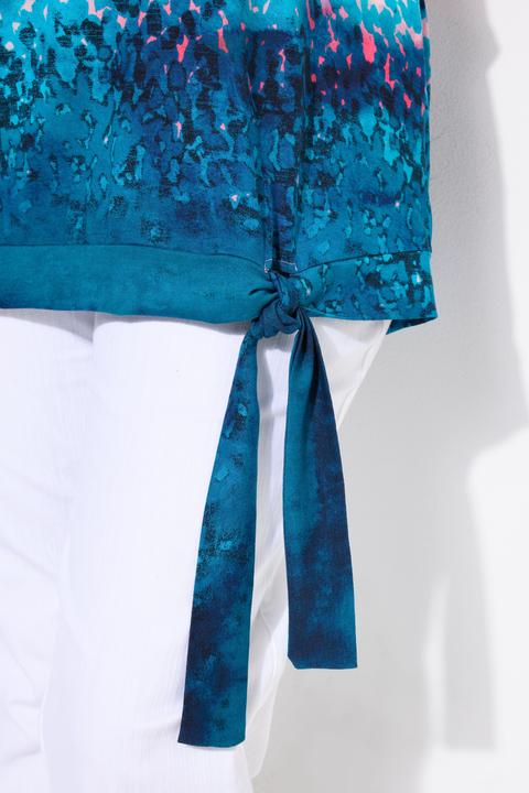 Actual product image Ulla Popken Abstract Gradient Tie Hem Tee (46, 48)