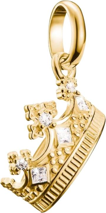 Produktbild Thomas Sabo Charm-Anhänger Krone mit Steinen Connect vergoldet (Sterling Silber)