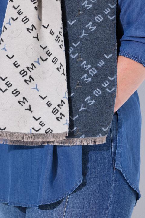 Image du produit Ulla Popken Écharpe double face à motif Smyle