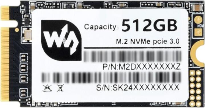 Actual product image WaveShare 512GB SSD M.2 NVME 2242 Speicher (512 GB, M.2 2242)
