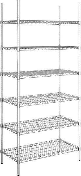 Actual product image Seco Steel wire mesh shelf, chrome plated