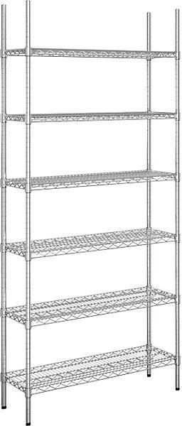 Actual product image Seco Steel wire mesh shelf, chrome plated