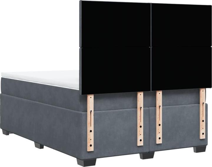 Produktbild vidaXL Bo x springbett mit Matratze 140 x 200 cm Samt (140 x 200 cm)