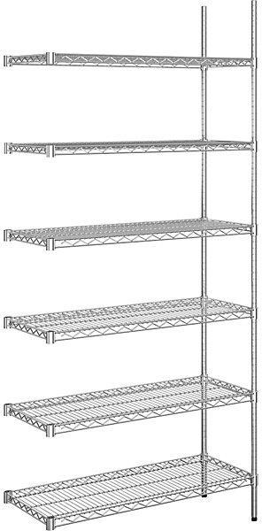 Actual product image Seco Steel wire mesh shelf, chrome plated