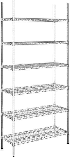 Actual product image Seco Steel wire mesh shelf, chrome plated