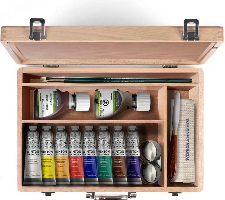 Produktbild Winsor & Newton Ölfarbe Oil Winton Holzkasten 8 x 37 ml (Mehrfarbig, 37 ml)