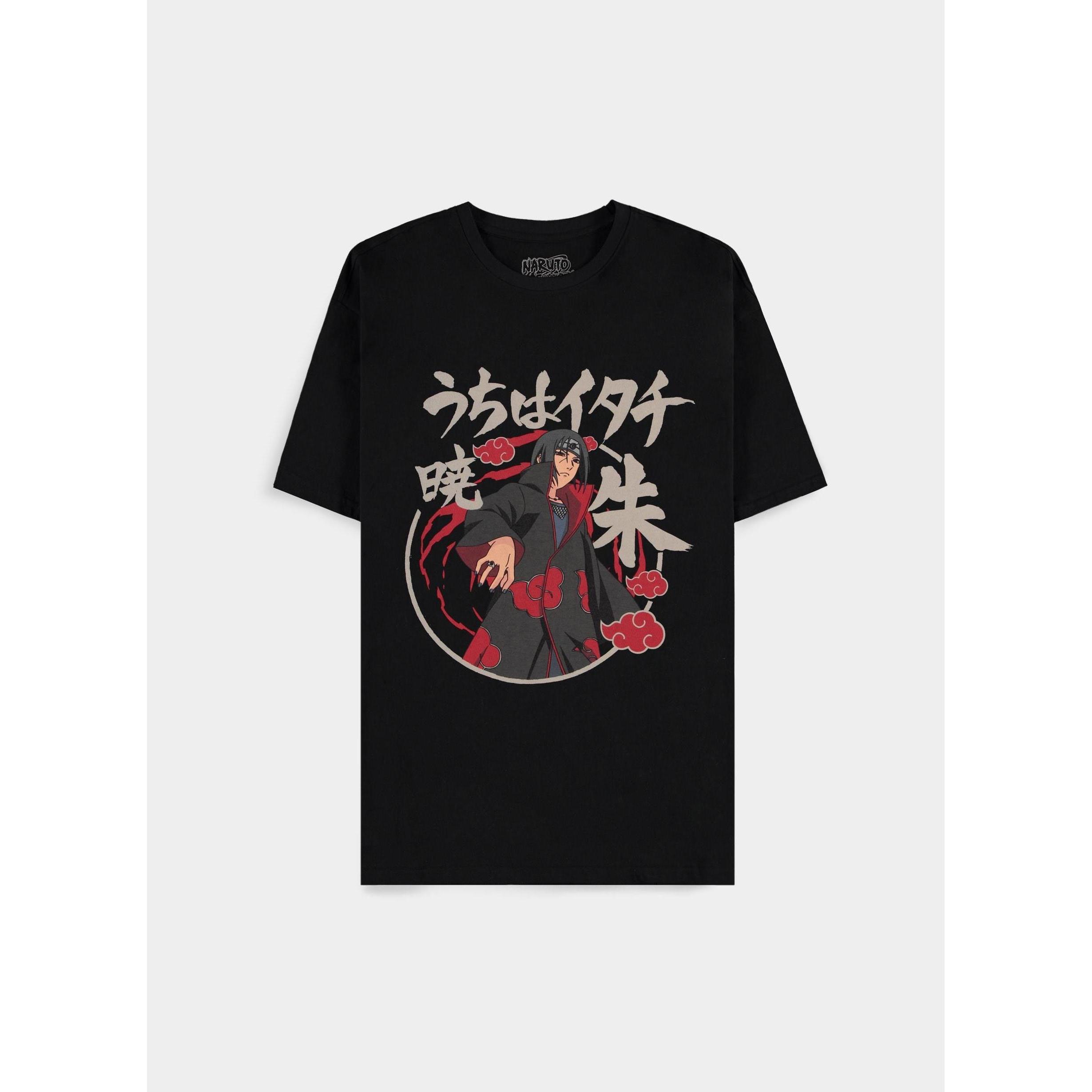 Thumbnail - Difuzed, Herren, Shirt, Naruto Shippuden T-Shirt Akatsuki Itachi Grösse M, Schwarz, (M)