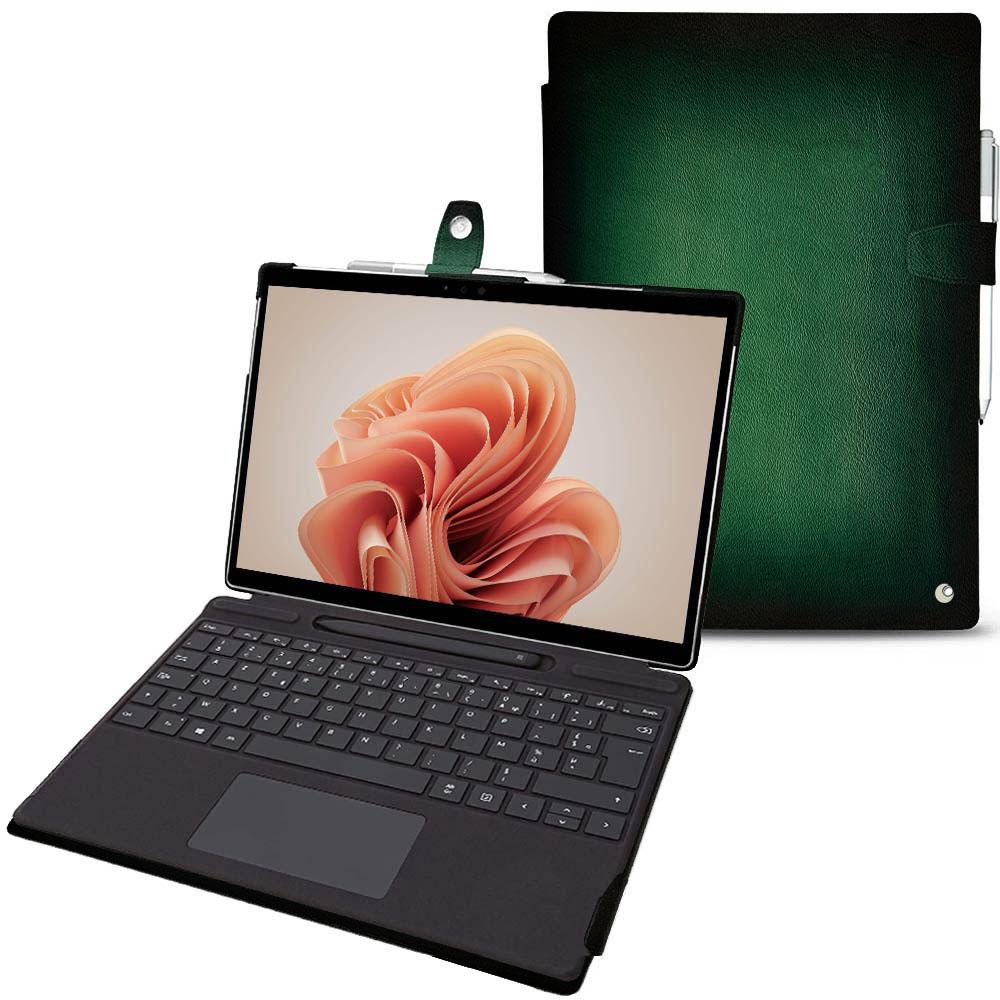 Noreve Lederschutzhülle Microsoft Surface Pro 9 (Surface Pro), Tablet Hülle, Grün