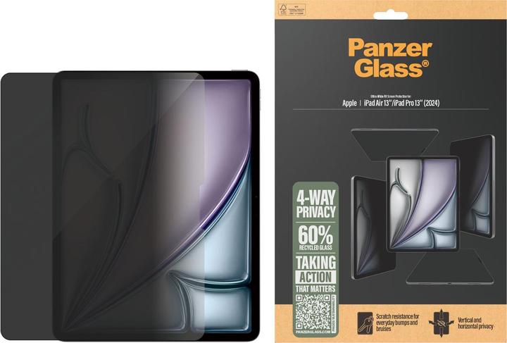 Immagine prodotto PanzerGlass 4-Way Privacy Screen Protector iPad Air 13 / 13 Pro (1 pz., Apple iPad Air 13 2024, Apple iPad Air 13 2025, Apple iPad Air 13 2026, Apple iPad Pro 13 2024, Apple iPad Pro 13 2025)