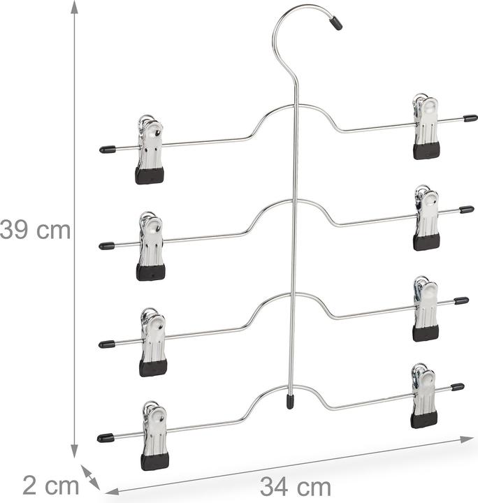Actual product image Relaxdays Multi Clothes Hanger Set of 2, Clips (2 x)