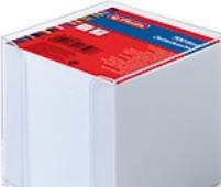 Actual product image Herlitz Note box, plastic, 90 x 90 mm, crystal clear Contents: 700 sheets of white paper (90 x 90 mm)