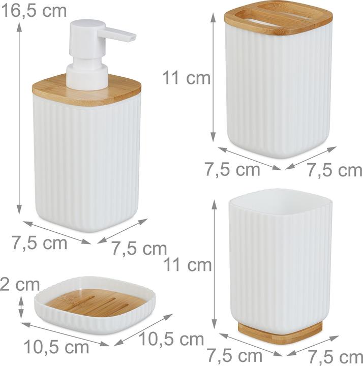 Actual product image Relaxdays Bathroom-Accessory Set