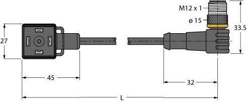 Actual product image Turck Valve connector type A Connecting cable