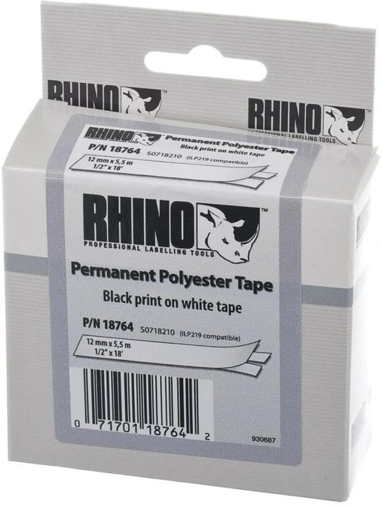 Dymo RhinoPRO Polyester Labels (0.90 cm, White)