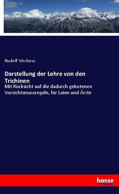 Produktbild Darstellung der Lehre von den Trichinen (Rudolf Virchow, 2017)