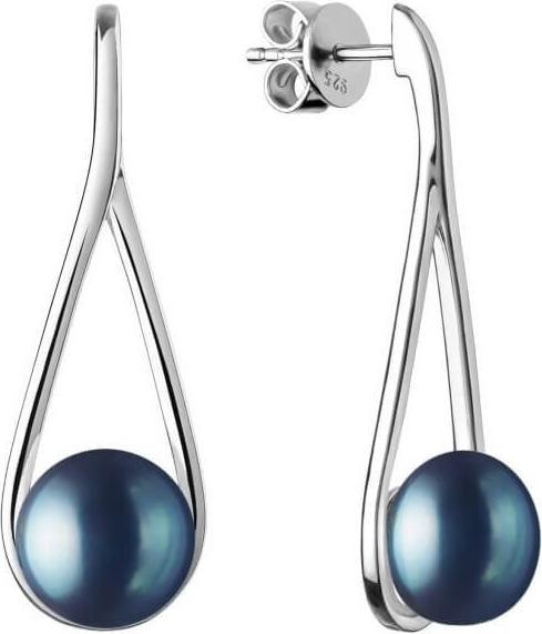 Immagine prodotto Silvego Orecchini di lusso in argento con vera perla nera GRP20222EB (Argento)