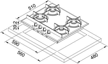 Produktbild Franke Crystal FHCR 604 4G HE BK C