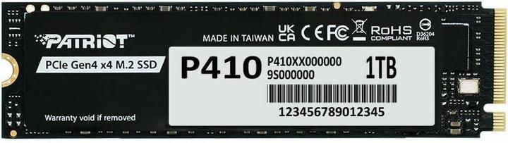 Actual product image Patriot SSD 1TB M.2 P410 PCIe 4.0 5000/4500 (1000 GB, M.2, M.2 2280)