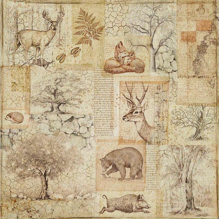 Produktbild Stamperia Maxi Scrapbook-Block "Forest" (190 g/m², 1x)