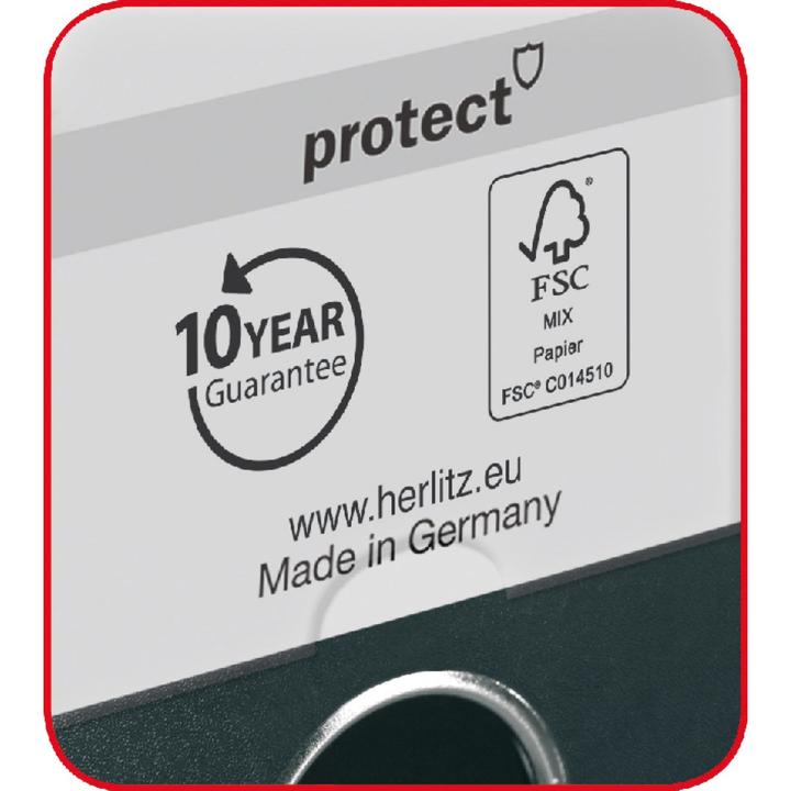 Actual product image Herlitz Folder maX.file protect, spine: 80 mm, light green DIN A4, PP plastic cover, edge protector, single (A4, 80 mm, 1 pcs.)