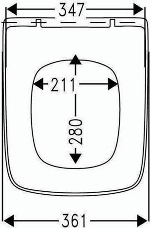 Actual product image Hamberger Haro Makira WC seat without soft-close mechanism for Renova Plan wall-hung WC