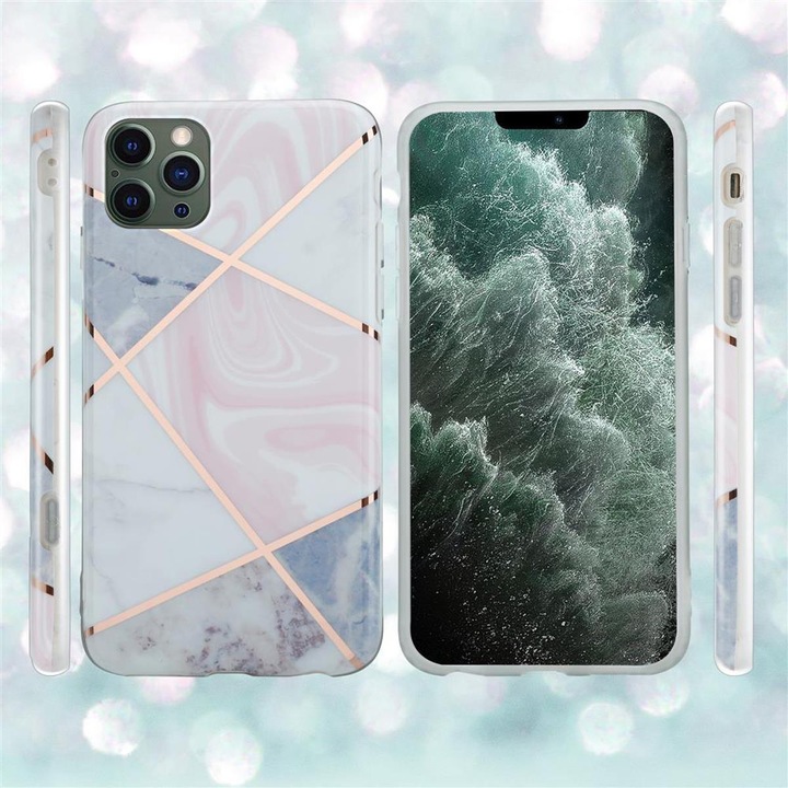 Produktbild Cadorabo IMD TPU Bunter Marmor Cover (Apple iPhone 12 Pro Max)