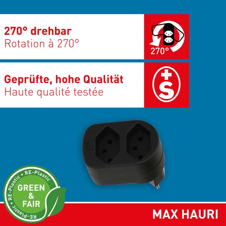Actual product image Max Hauri ADAPT 2x Typ 13 schwarz drehbar Green+Fair (2x, Type 13)