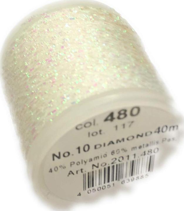 Actual product image Rico Design Embroidery Thread Metallic White (40 m)