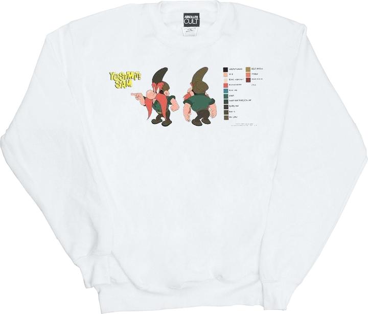 Actual product image Looney Tunes Mens Yosemite Sam Colour Code Sweatshirt (S)