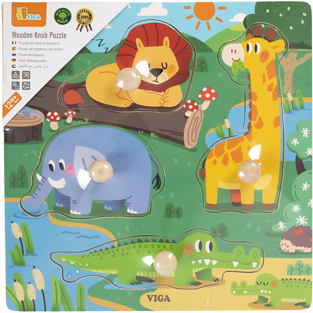 Viga Toys Viga 44593 Geduldsspiel zum Thema "ZwierzÄta" - dzikie zwierzÄta (6971608445934)