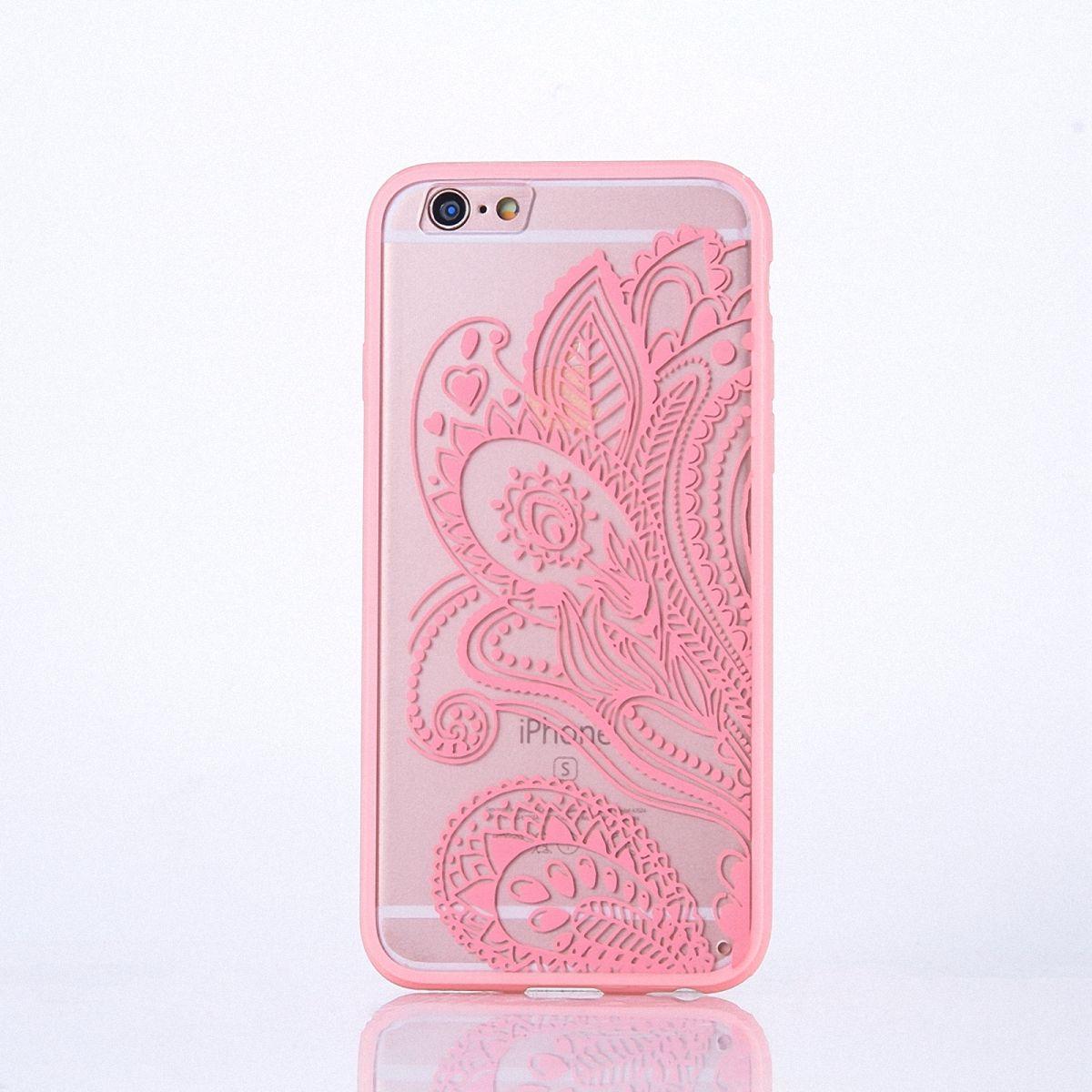 Thumbnail - König Design Apple iPhone SE 2020 Handy Hülle Mandala Case Schutzhülle Cover Blüte Rosa Neu (Apple iPhone SE (2nd Gen)),...