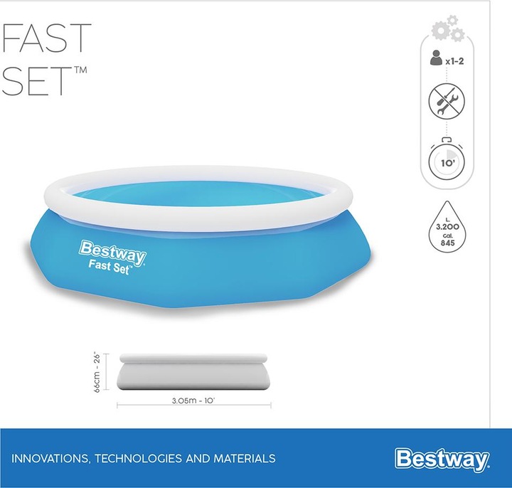 Produktbild Bestway Fast Set Pool Set (Ø 305 x 66 cm)