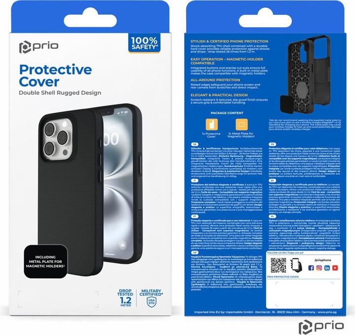 Produktbild prio Protective Cover for iPhone 11 Pro black (Apple iPhone 11 Pro)
