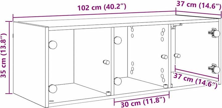 Actual product image vidaXL Wandschrank (102 x 37 x 35 cm)