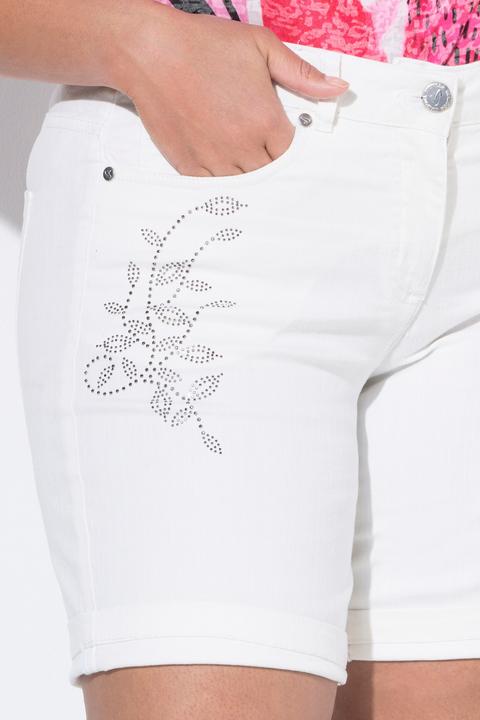 Actual product image Miamoda Jeans-Shorts, Wide Legs, Glitzersteinchen (44)