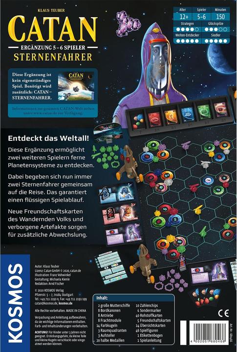 Produktbild Kosmos Catan: Sternfahrer Ergänzung (Deutsch, 5 - 6 Spieler)
