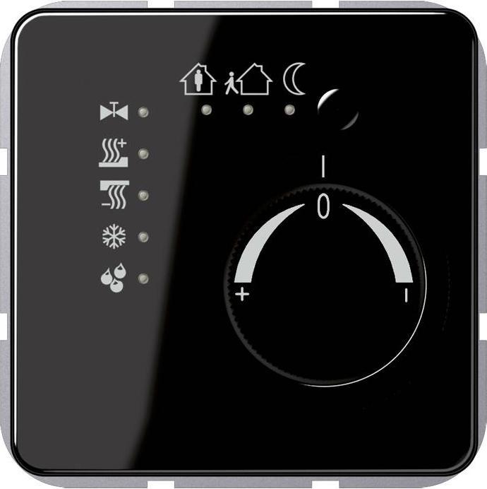 JUNG Régulateur de température ambiante UP CD KNX sw glz CD2178SW