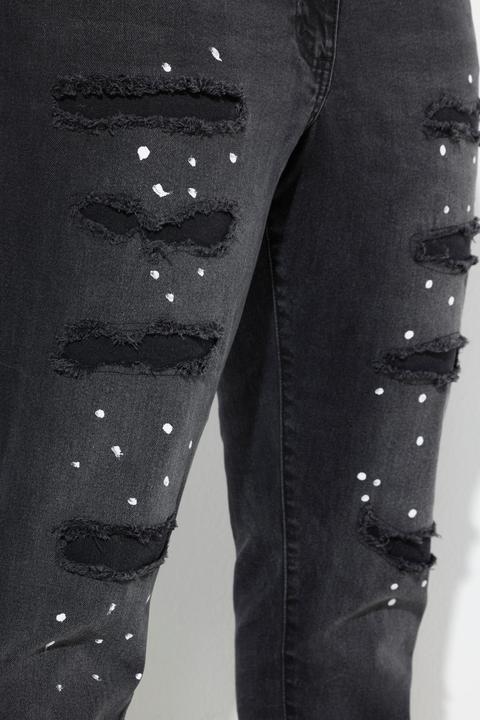 Actual product image Angel of Style Pina push-up jeans, opaque destroyed effects, 5-pocket (54)
