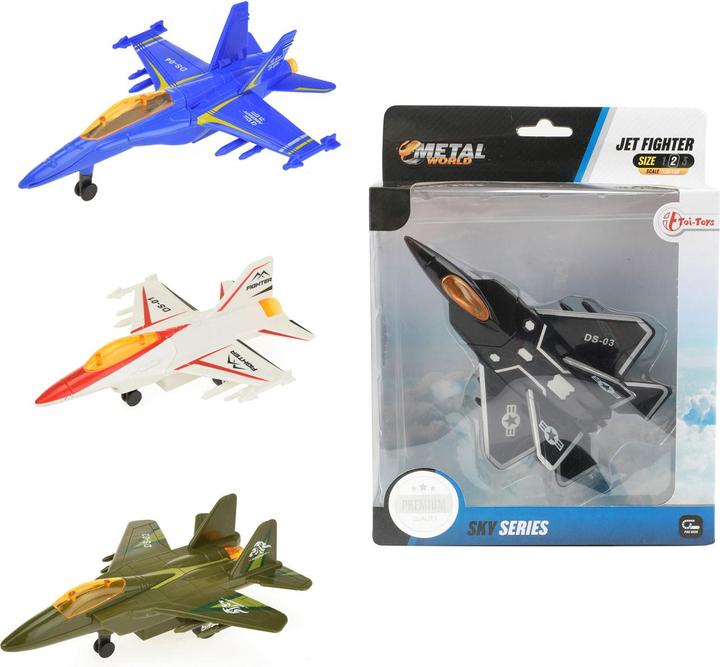 Produktbild Toi-Toys Zurückziehbares Kampfflugzeug aus Metall